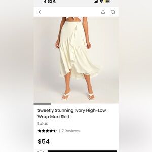 Elegant Ivory Wrap Skirt NEVER WORN NWOT